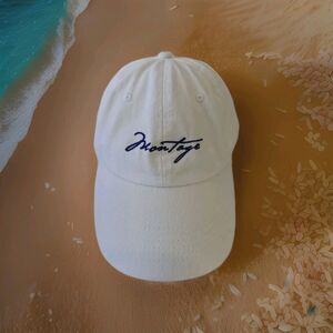 Montage Kapalua Bay Womens Embroidered White Strap Back Dad Hat Cap